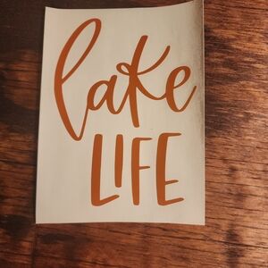 Lake Life Wall Decor Sign - Orange
